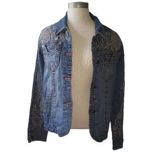 CT1625 Ethyl Embroirdered Denim Jacket M